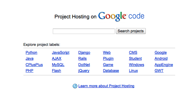 Google Code Shutting Down
