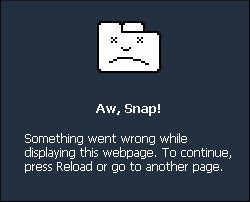 Google Chrome Crash Aw Snap