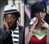 Musicians Will.i.am and Katy Perry, who will be appearing at YouTube's live event